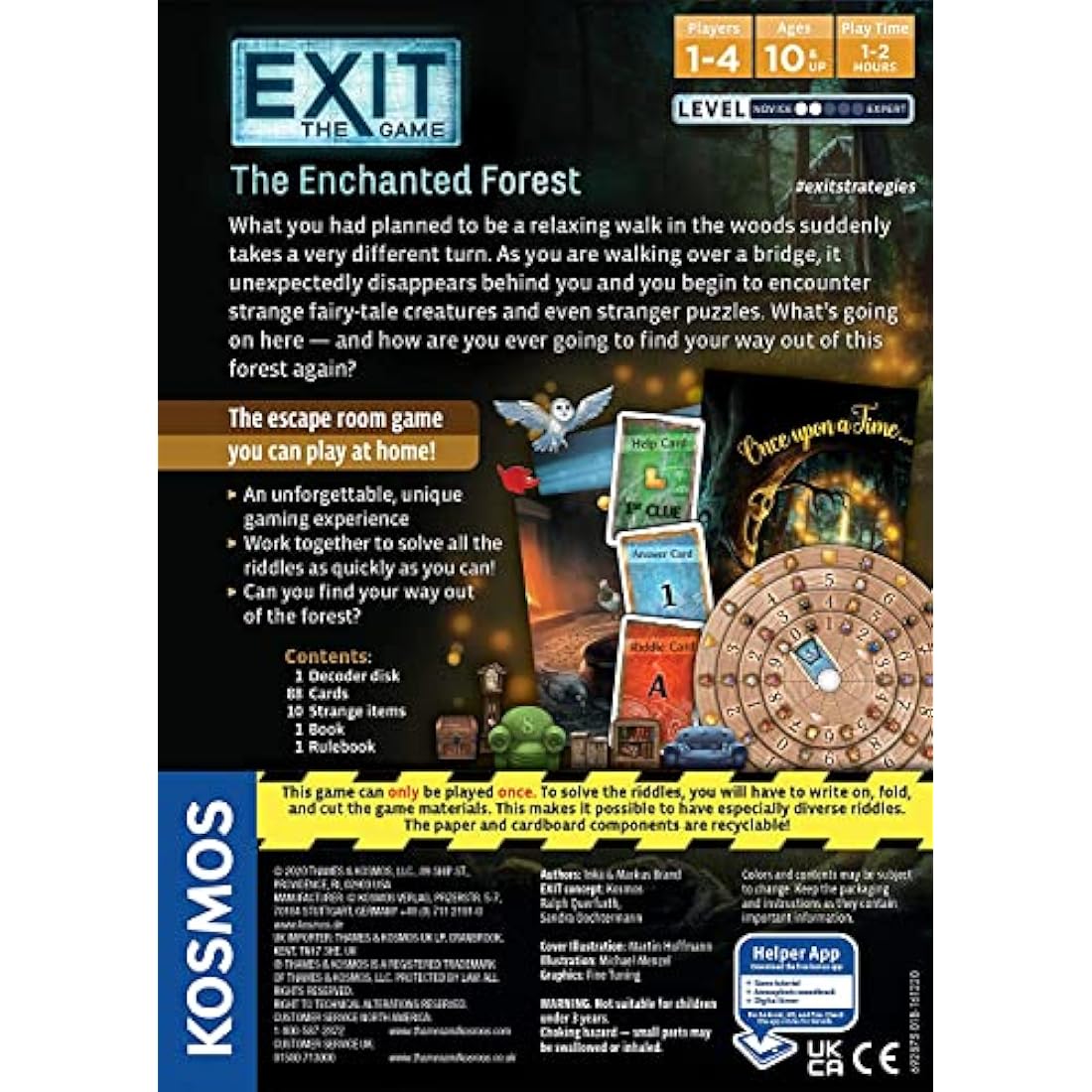 Thames & Kosmos - EXIT: The Enchanted Forest - Level: 2/5 - Unique Escape Room Game - 1-4 Players - Puzzle Solving Strategy Board Games for Adults & Kids, Ages 10+ - 692875