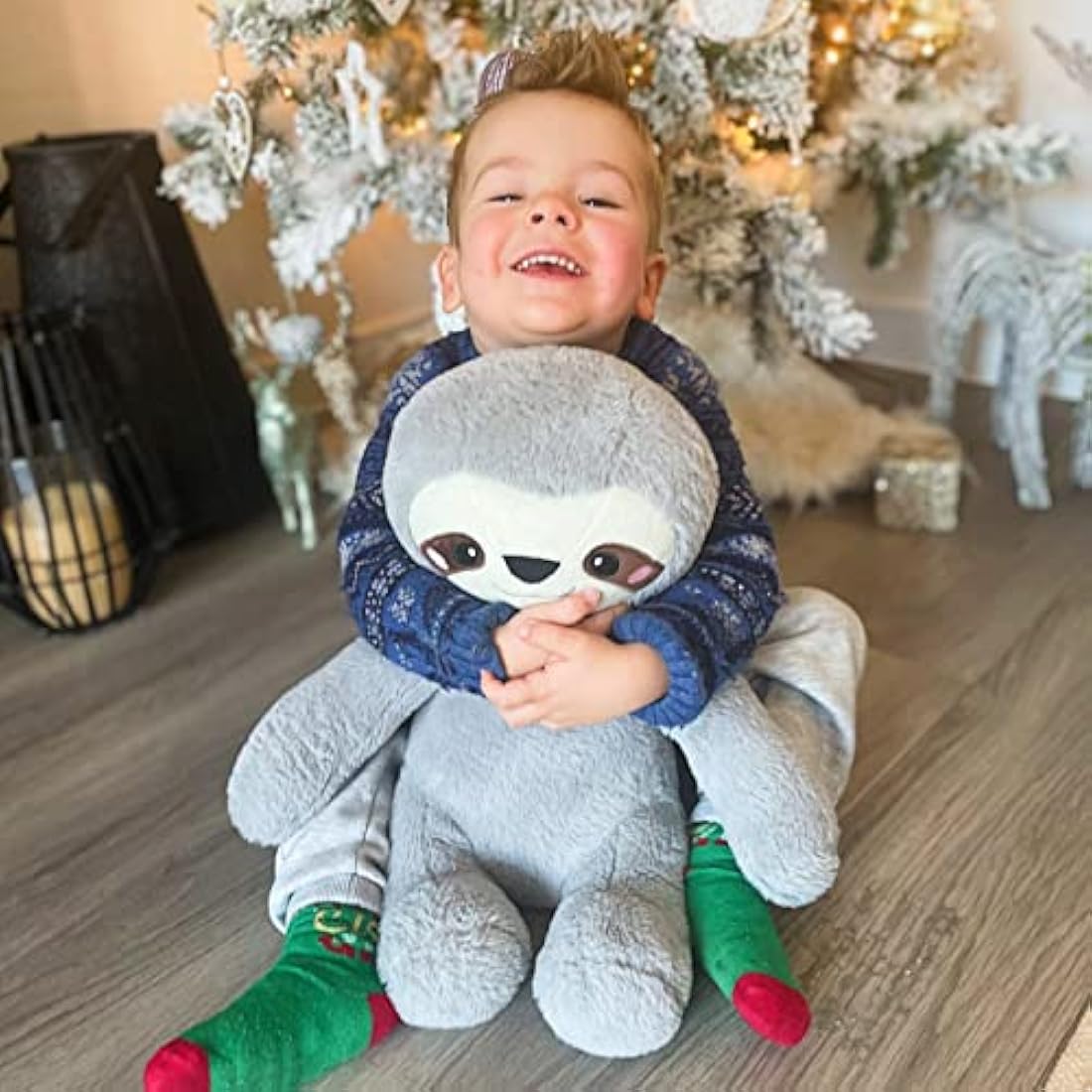 LoveHugs 1.5kg Weighted Teddy Bear For Anxiety, Comfort, Stress Relief & Restful Sleep - Sloth Teddy Therapeutic Weighted Stuffed Animal Toy