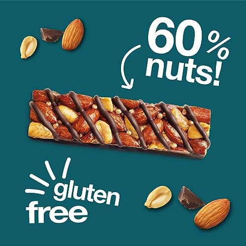 KIND Bars, Gluten Free Snack Bars, Dark Chocolate Nuts & Sea Salt, High Fibre, Healthy Snack, No Artificial Colours, Flavours or Preservatives, Multipack 24 x 40g