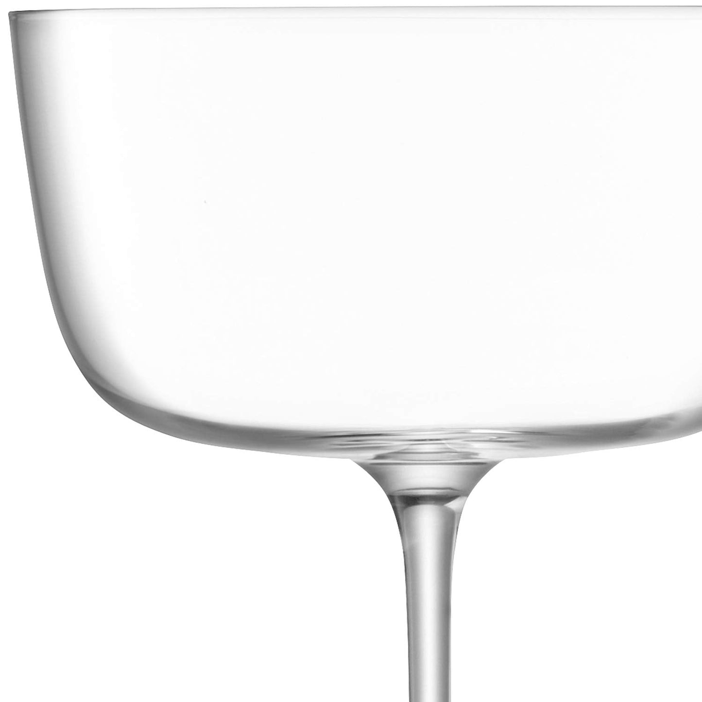 LSA International Borough Cocktail Saucer 240 ml Clear | Set of 4 | Dishwasher Safe | BG07