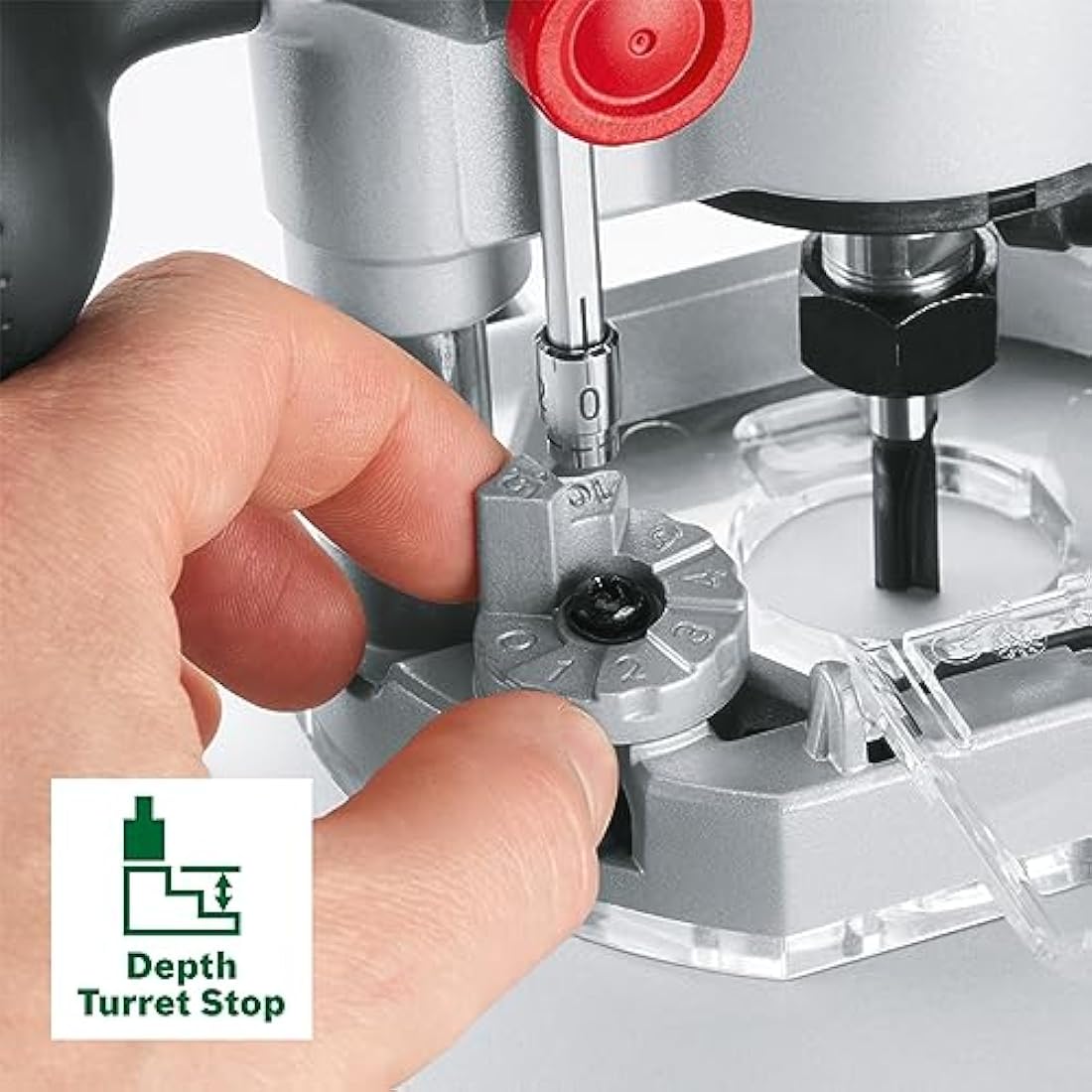 Bosch Router Plunge Base Compatible with AdvancedTrimRouter 18V-8 (for Milling Slots and Pockets)