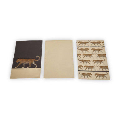 Set of 3 Leopard Print Tea Towels | London Leo
