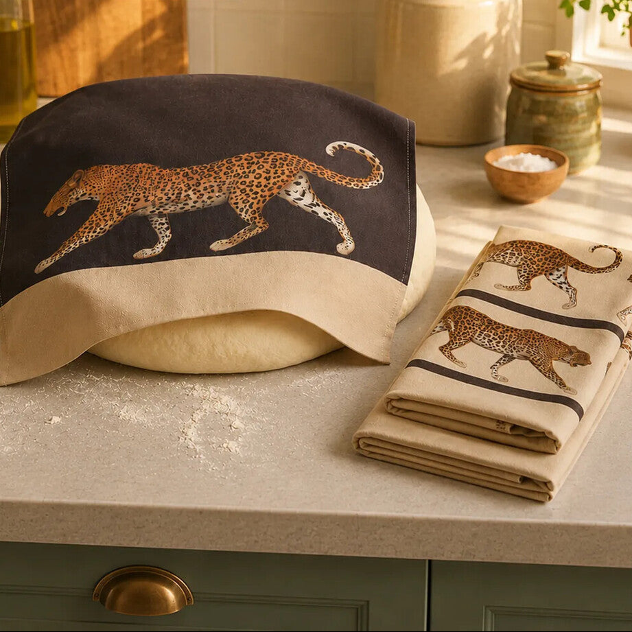 Set of 3 Leopard Print Tea Towels | London Leo