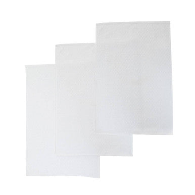 Set of 3 White Terry Tea Towels | Doro