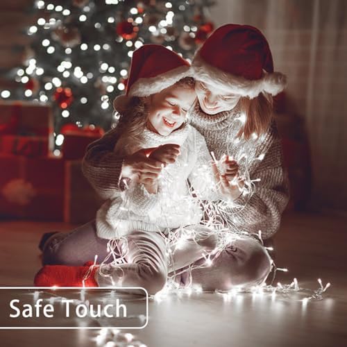 JXLEDAYY 403 FT 1000 LED String Lights Outdoor Fairy Lights Plug in Super Long Christmas Lights with Remote Timer 8 Modes for Xmas Tree Yard Outside Garden House Party Wedding Decoration-Cool White