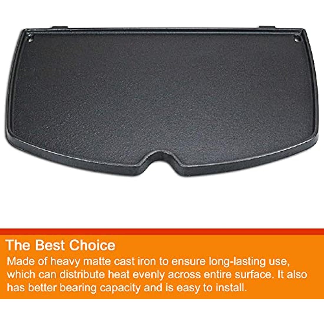 GFTIME 6559 38.9 X 27.5CM Grill Griddle Replacement Part for Weber Q200, Q2000 Series Grills, Cast Iron Grill Plate for Weber Q200, Q220, Q240, Q260, Q2000, Q2200, Q2400, Grill Spare Parts 1 Pack