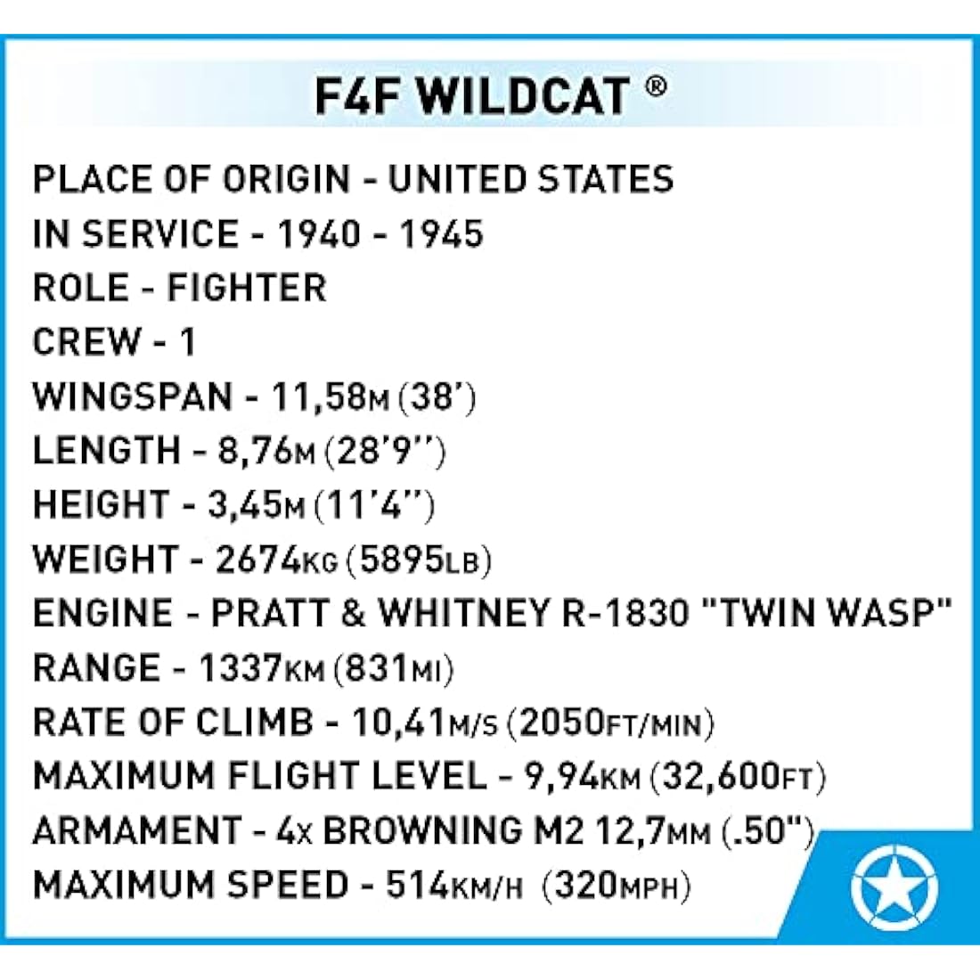 COBI F4F Wildcat