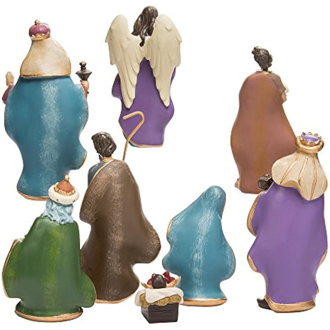 Kurt Adler Resin Nativity Figurine Set, 6.25-Inch, Set of 8