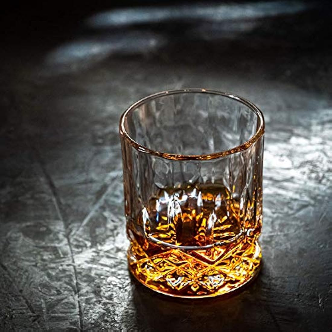 Whiskey Chilling Stones Gift Set - 6 Handcrafted Premium Granite Round Sipping Rocks - 2 Crystal Glass Tumblers - Hardwood Presentation & Storage Tray - Elegant Gold Foil Gift Box by R.O.C.K.S.