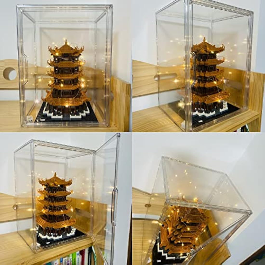 Siyecioa Acrylic Display Case for Collectibles, Transparent Acrylic Display Box with Door, Organizer & Protectors for Pop Figures, Funko Pop、Blind Box、Lego、Minifigure Figurines、Trophy（36×22×27cm）