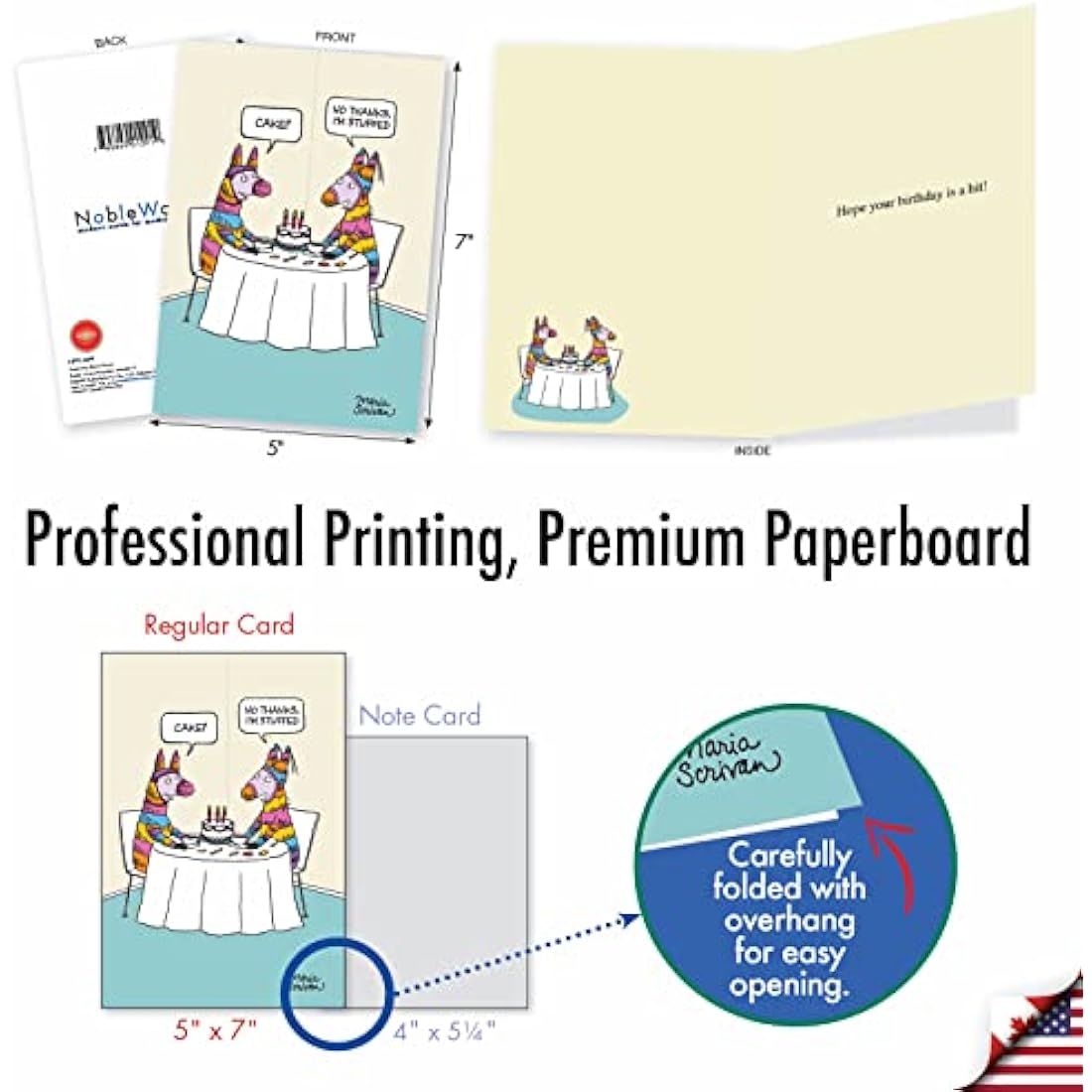 NobleWorks - Variety Pack of 36 Assorted Funny Birthday Cards Bulk Box Set w/Envelopes, Edgy Humor B-Day for Men, Women (36 Designs, 1 Each) - Birthday Favorites AC2911BDG-B1x36