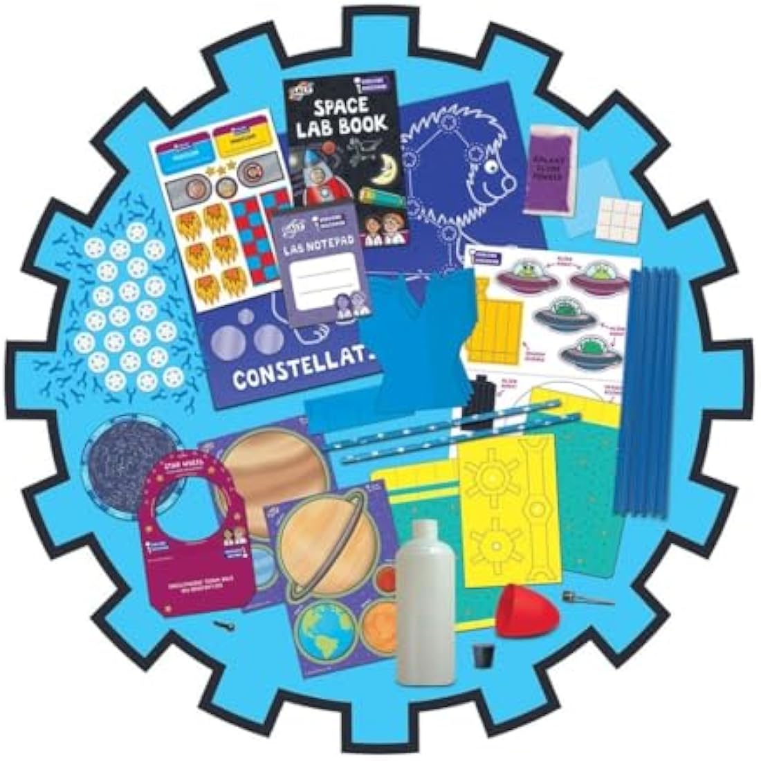 Galt Space Lab -Explore and Discover STEM Craft Kits for Kids, 12 Fun Experiments and Guide - Create Constellations, Launch a Rocket and More - Girls and Boys Childrens Science Set - Ages 6 Years Plus