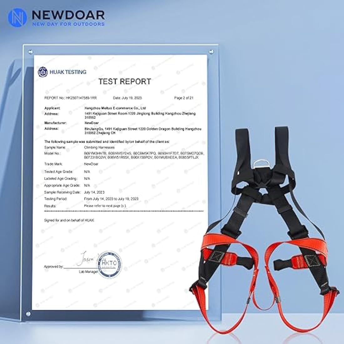 NewDoar Climbing Harness CE Certification Rock Climbing Rappelling Equipment Full Body Harness Guard Protect Rappelling Rescuing Equipment