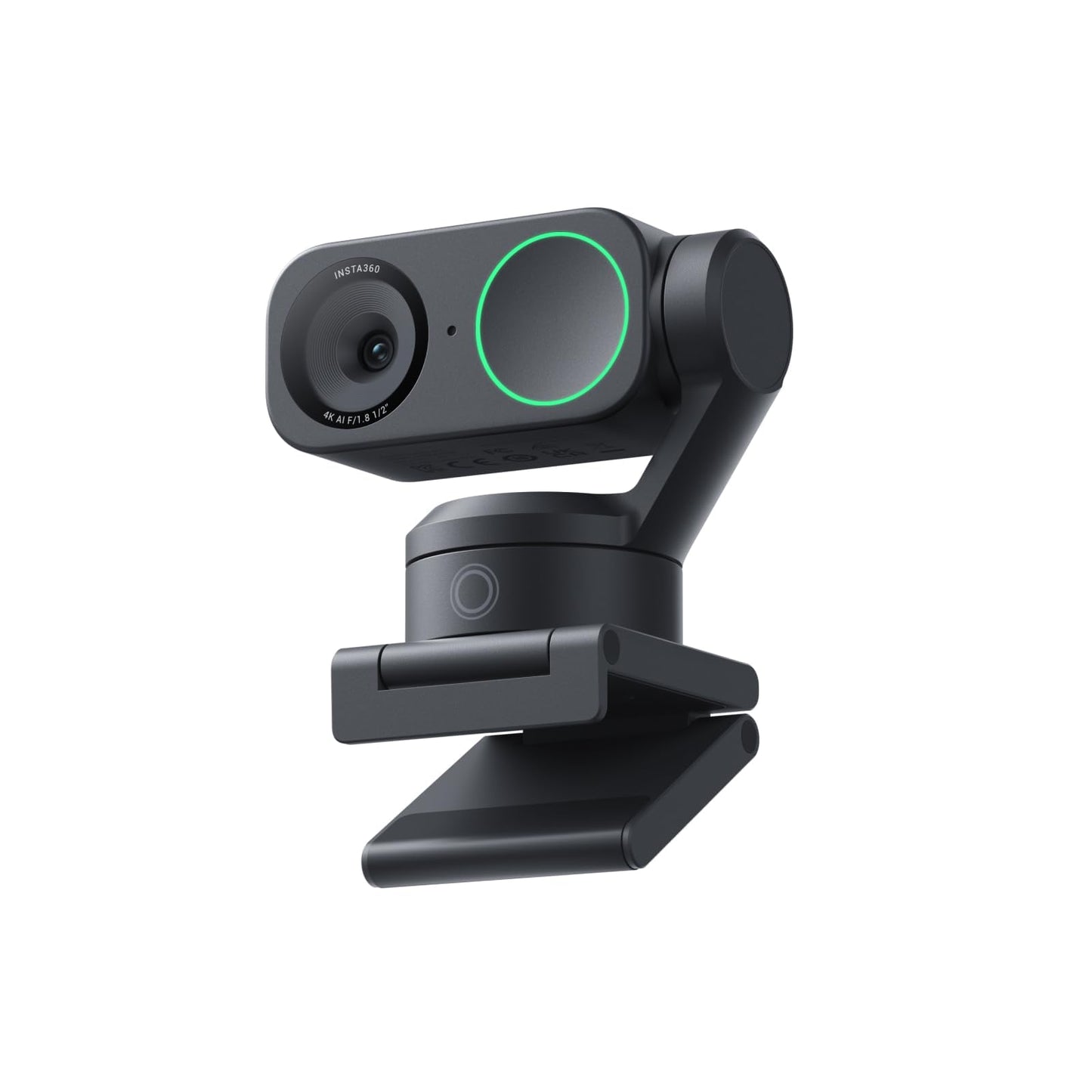 Insta360 Link 2 Black- PTZ 4K Webcam for PC/Mac, 1/2" Sensor, AI Tracking, HDR, AI Noise-Canceling Mic, Gesture Control for Streaming, Video Calls,