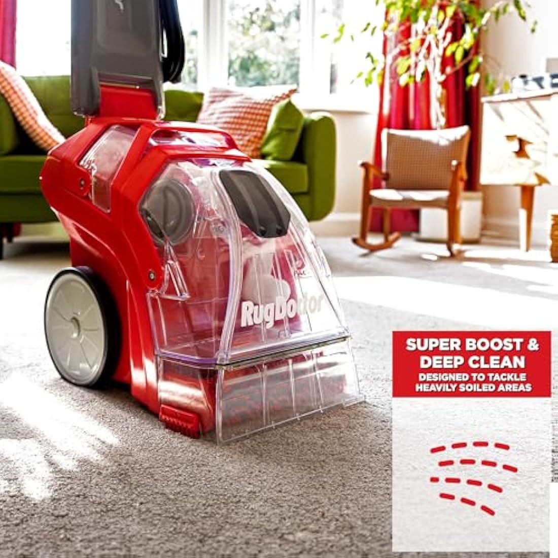 Rug Doctor 1093170 Deep Carpet Cleaner, Plastic, 1300 W, 4.2 liters, Red/Grey