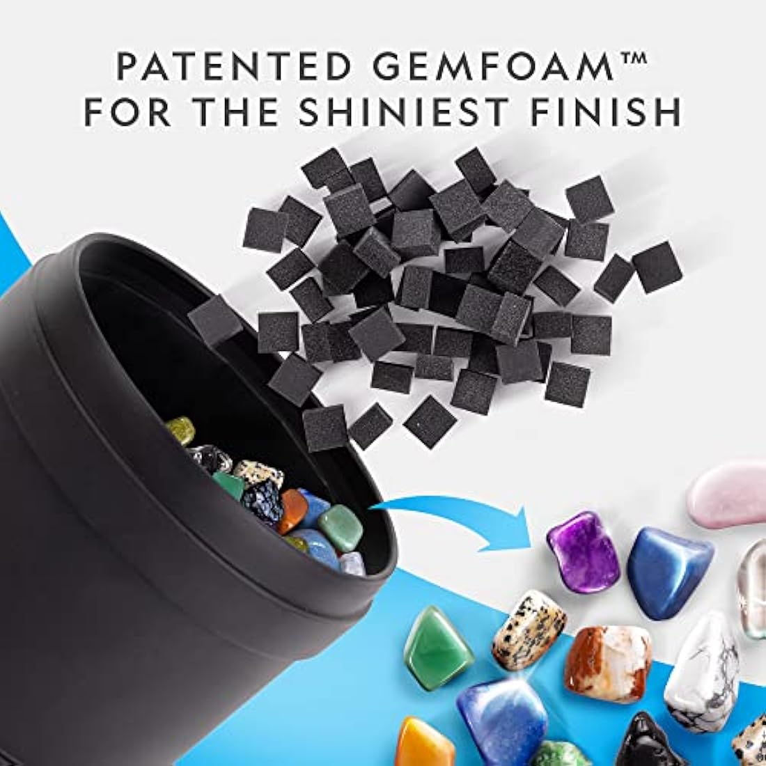NATIONAL GEOGRAPHIC Hobby Rock Tumbler Kit - Rock Polisher for Kids & Adults, Durable Noise-Reduced Barrel, Rocks, Grit & New GemFoam for a Shiny Finish, Cool Toys, Great STEM Hobby Kit