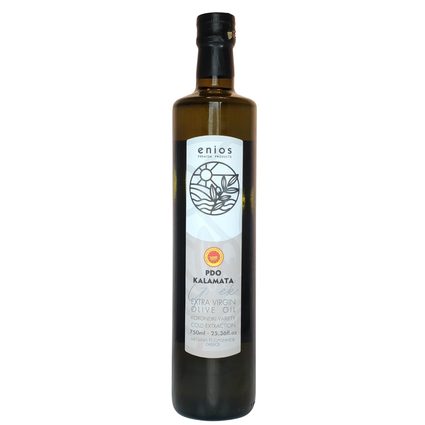 Enios Greek PDO Kalamata Extra Virgin Olive Oil. Harvest 2025 (750ml). Best Before: Jan-2027