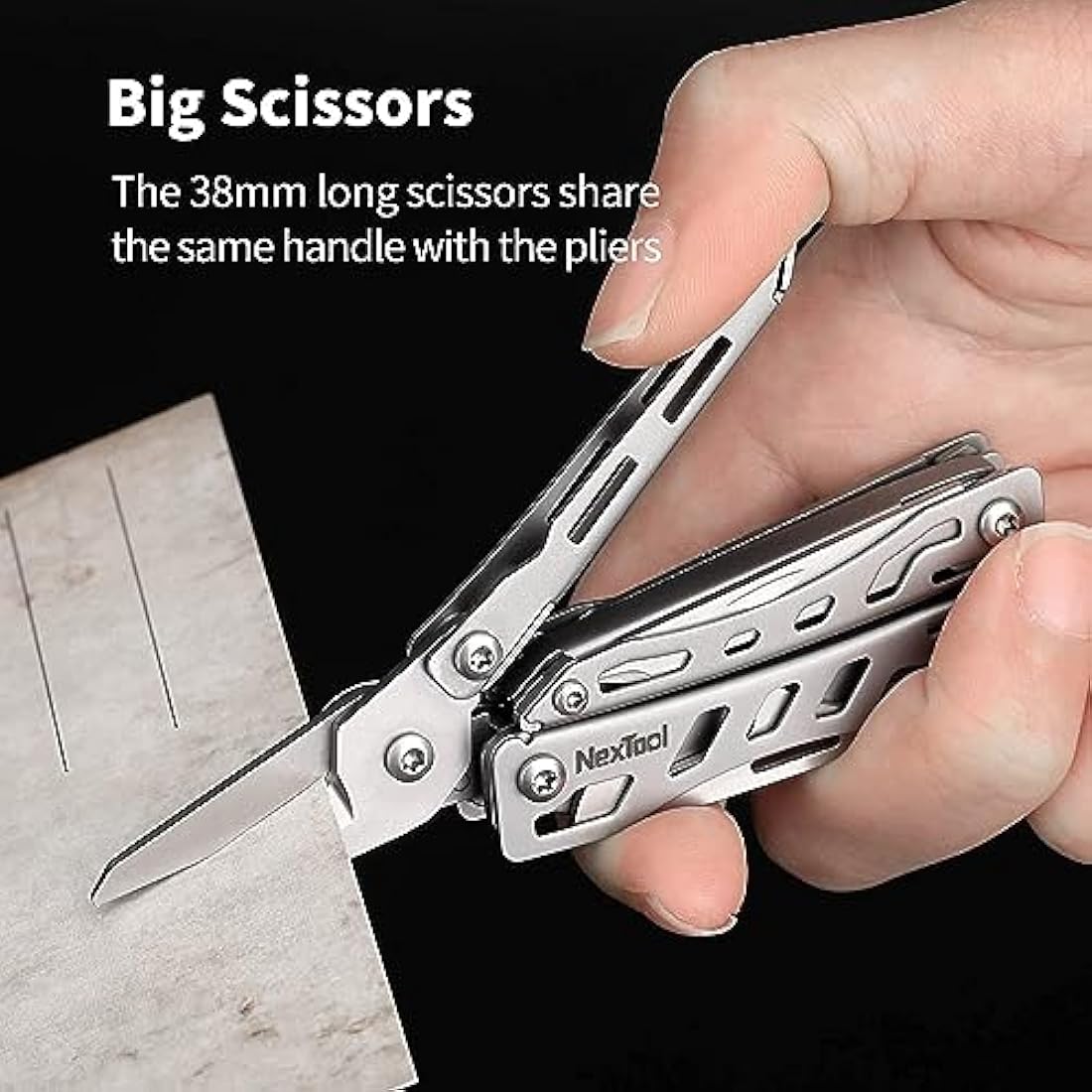 NexTool Mini Flagship 10 in 1 Multi-Tool, Multitool with Multitools Pliers, Camping Pliers, Can Opener, Scissors, Screwdriver, Bottle Opener, Gifts for Men, Father's Day Gifts-Silver