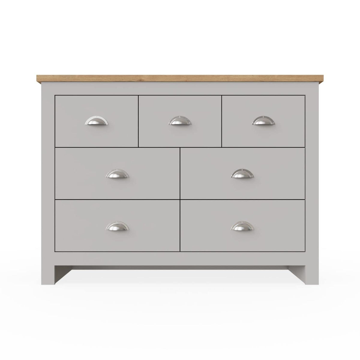 Timber Art Design UK Lisbon Bedroom Chest of Drawers 3+4 7 Drawer for Closet, Clothes, Kids, Baby, TV Stand, Wood Board, Living Room Storage Cabinet