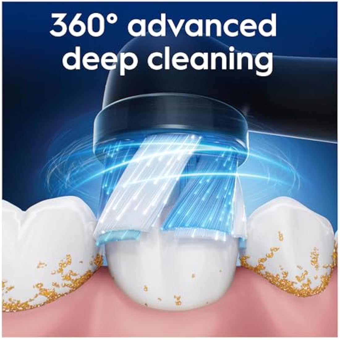 Oral-B iO Ultimate Clean Electric Toothbrush Head, Oral B Electric Toothbrush Heads, Twisted & Angled Bristles for Deeper Plaque Removal, Pack of 4 Toothbrush Heads, Black
