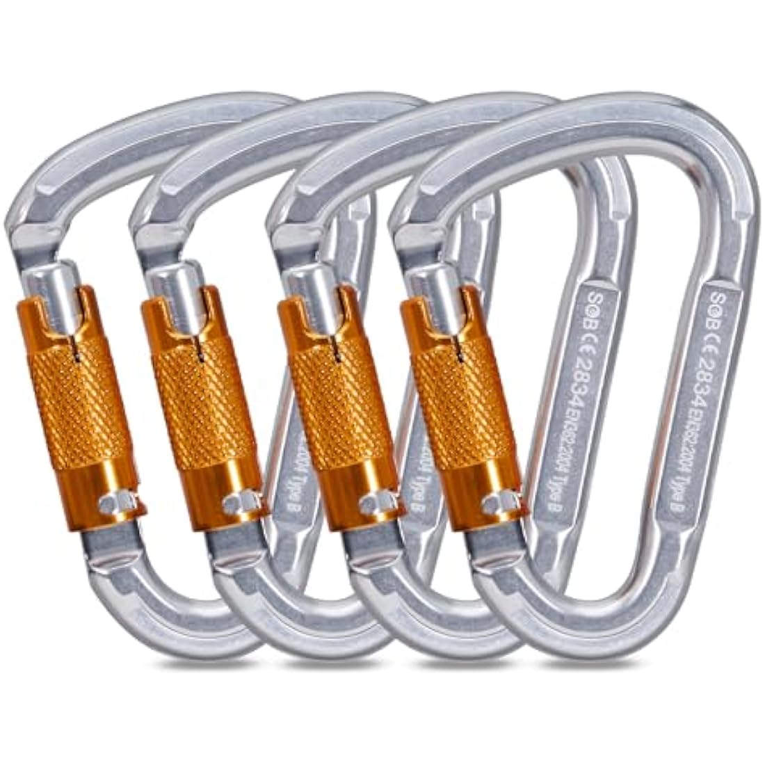 Climbing Carabiners, Auto Locking Carabiner Clips Heavy Duty for Rock Climbing, Camping, Dog Leash, Hammock, Swing, Water Bottle