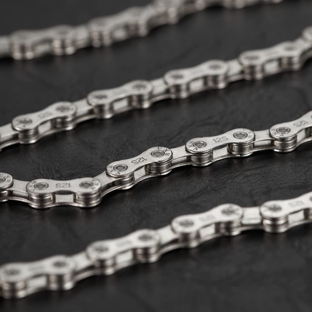 YBEKI Bike Chain 9/10/11/12 Speed Bicycle Chain 1/2 x 11/128 Inch 116 Links With 3 Links and Bike Link Plier (balck 12 Speed)
