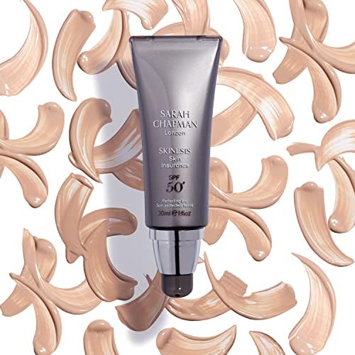 Sarah Chapman Skin Insurance SPF 50+ Sunscreen 30ml – Factor 50 Sun Cream for UV Protection, Sun Cream to Restore & Strengthen Skin Barrier, Repair & Regenerate UV-Stressed Skin