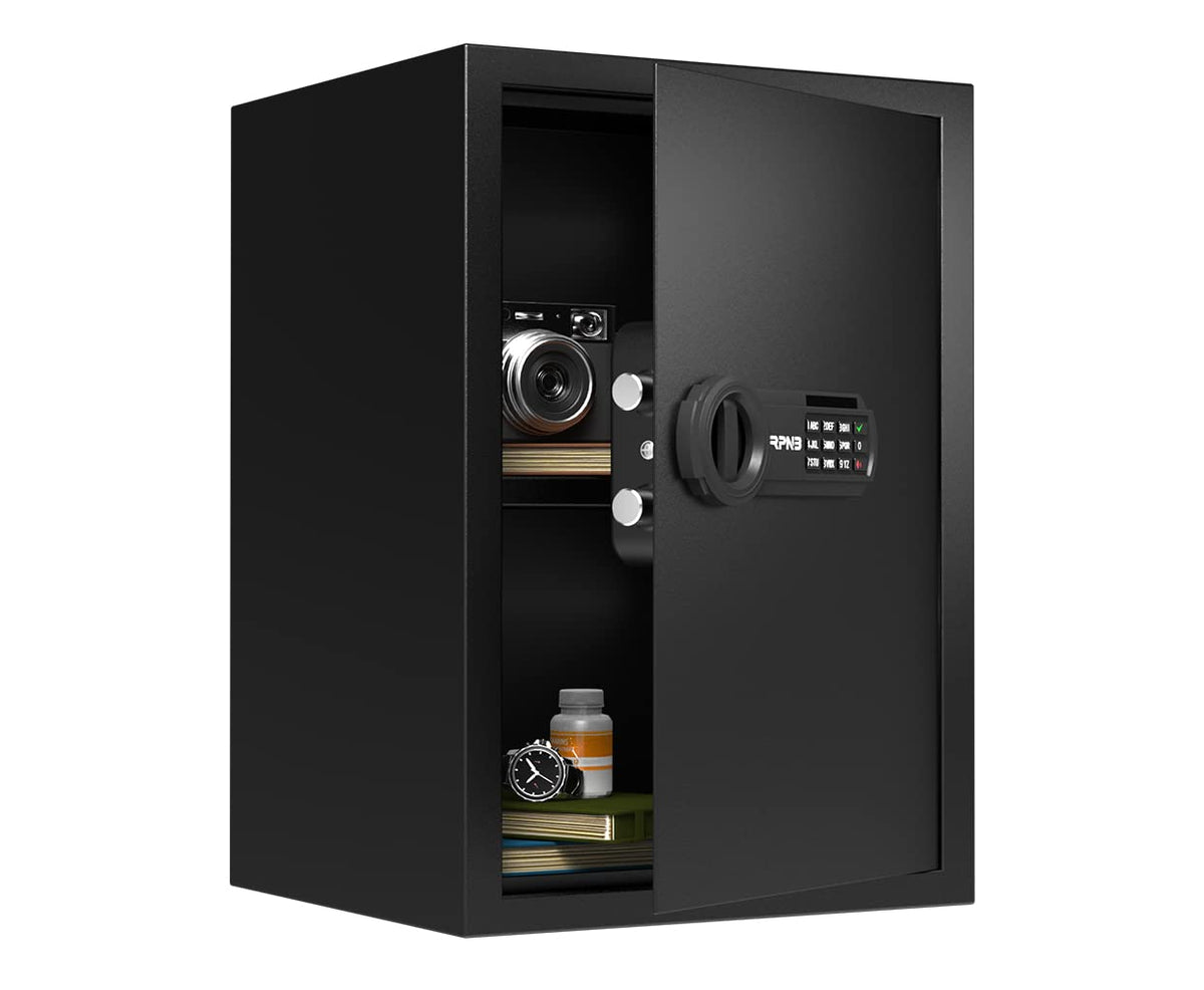 RPNB Deluxe Safe and Lock Box, Electronic Money Box, Alloy Steel, Digital Keypad Safe Box, Perfect for Home Office Hotel Business Jewelry Cash Use