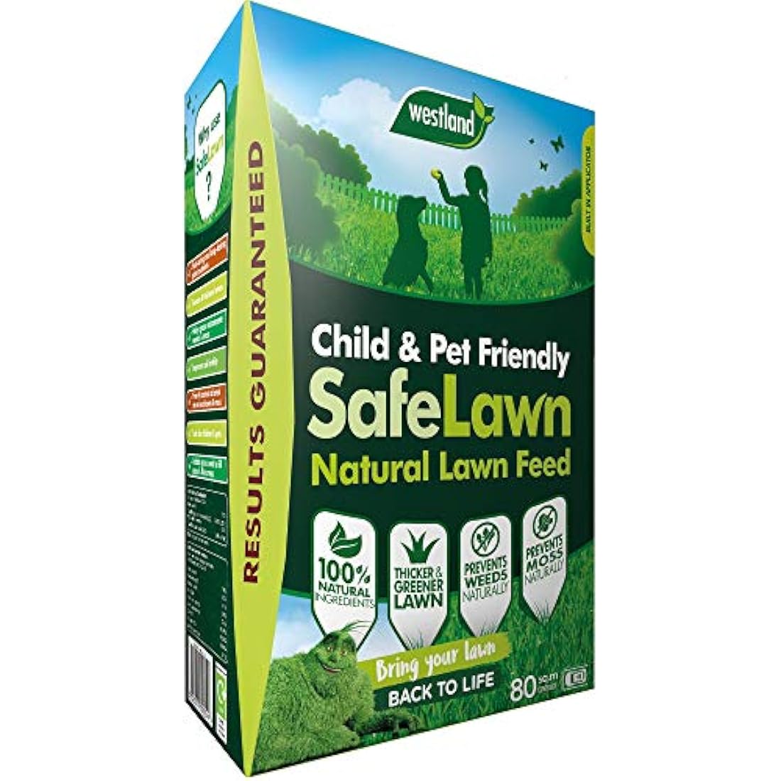 Westland 20400352 SafeLawn Child and Pet Friendly Natural Lawn Feed 80 m2, Green, 2.8 kg