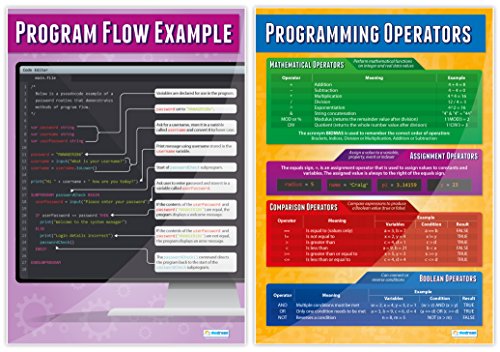 Daydream Education Computer Programming Posters - Set of 9 Computer Science Posters | Gloss Paper | 850mm x 594mm (A1) | FREE Interactive Quizzes | Computing Classroom Charts