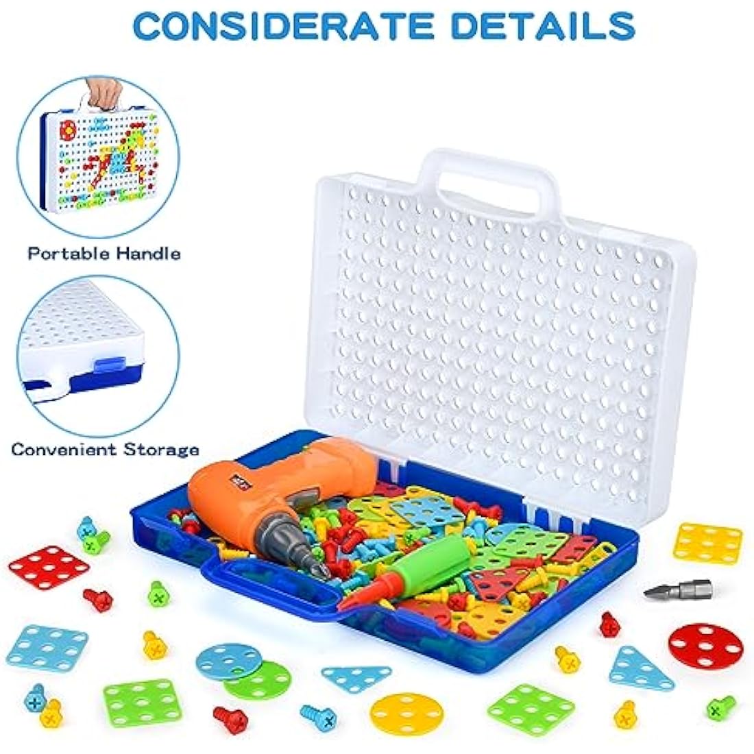SHAWE 3D Take Apart Toy for 3 4 5 6 Years Old Boys Girls Gifts – Creative Construction Toys Kit – Puzzles Assembly DIY Play Set with Storage Box