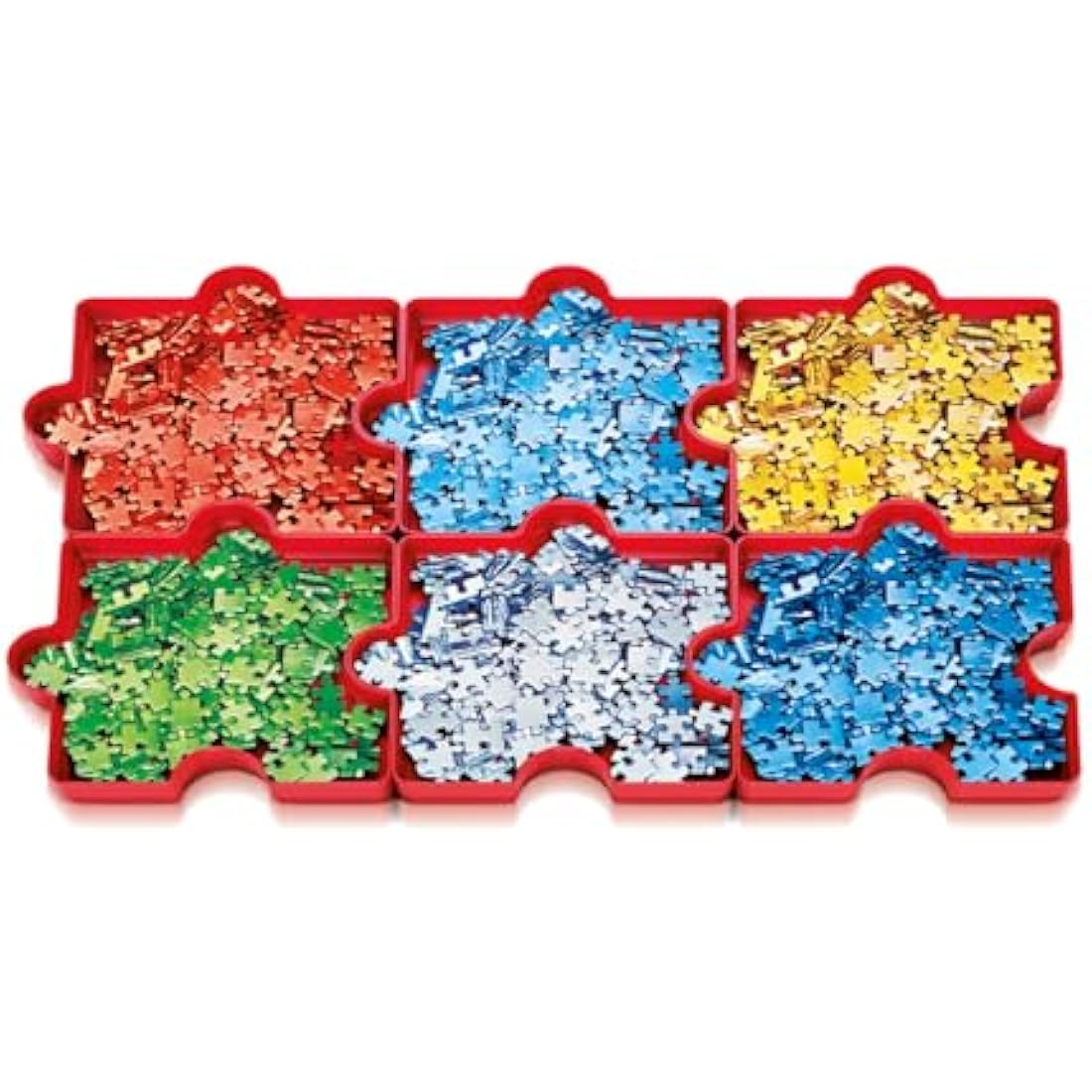 Clementoni- Puzzle Sorter: 6 Trays for Easy Jigsaw Puzzle Sorting Up to 1000 Pieces (10+ Months)