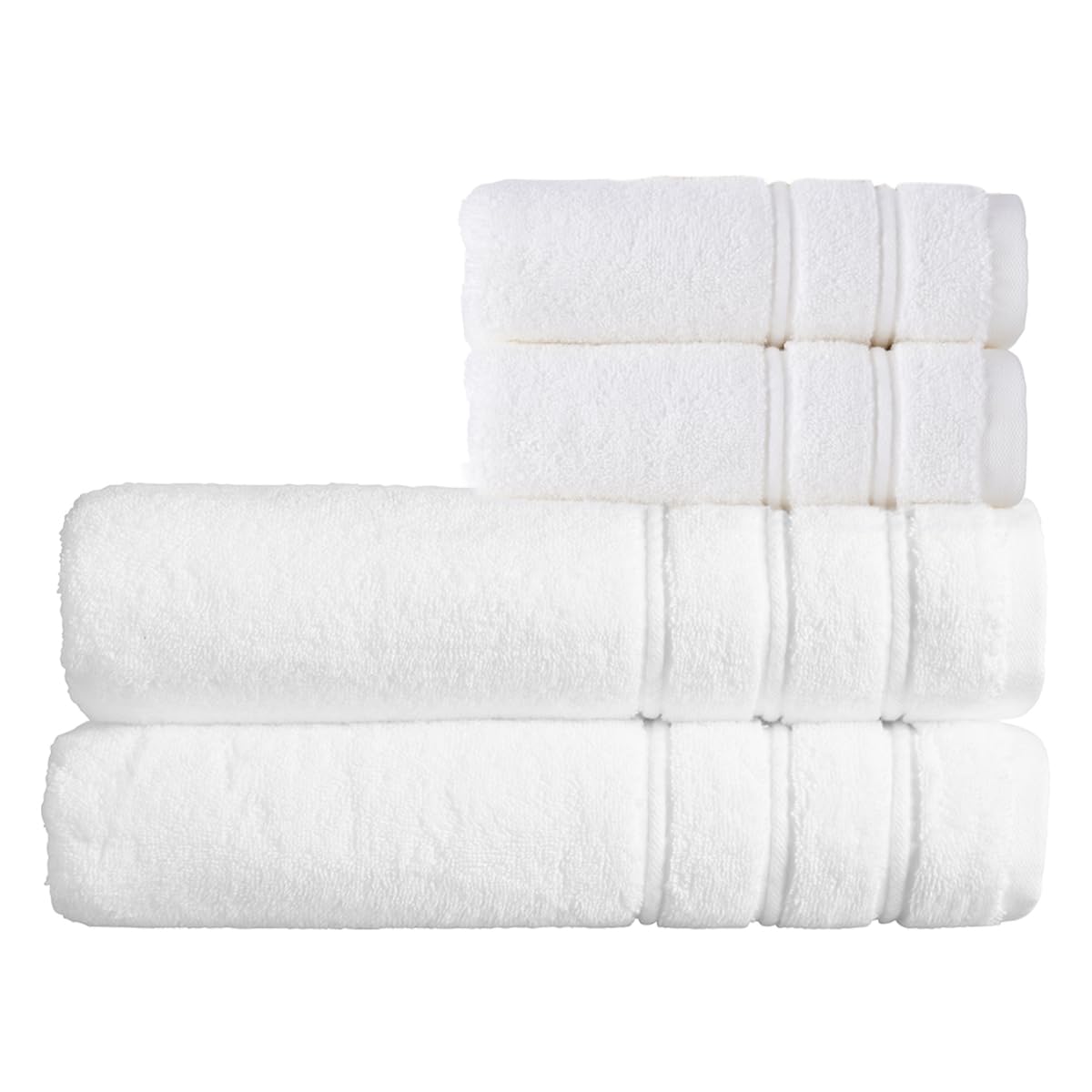 Christy Antalya Bath Sheets Set | 4 Piece | 100% Turkish Cotton | 600GSM | Soft Plush Luxury Towel Set | 2 Bath Sheets 2 Hand Towels | Quick Dry