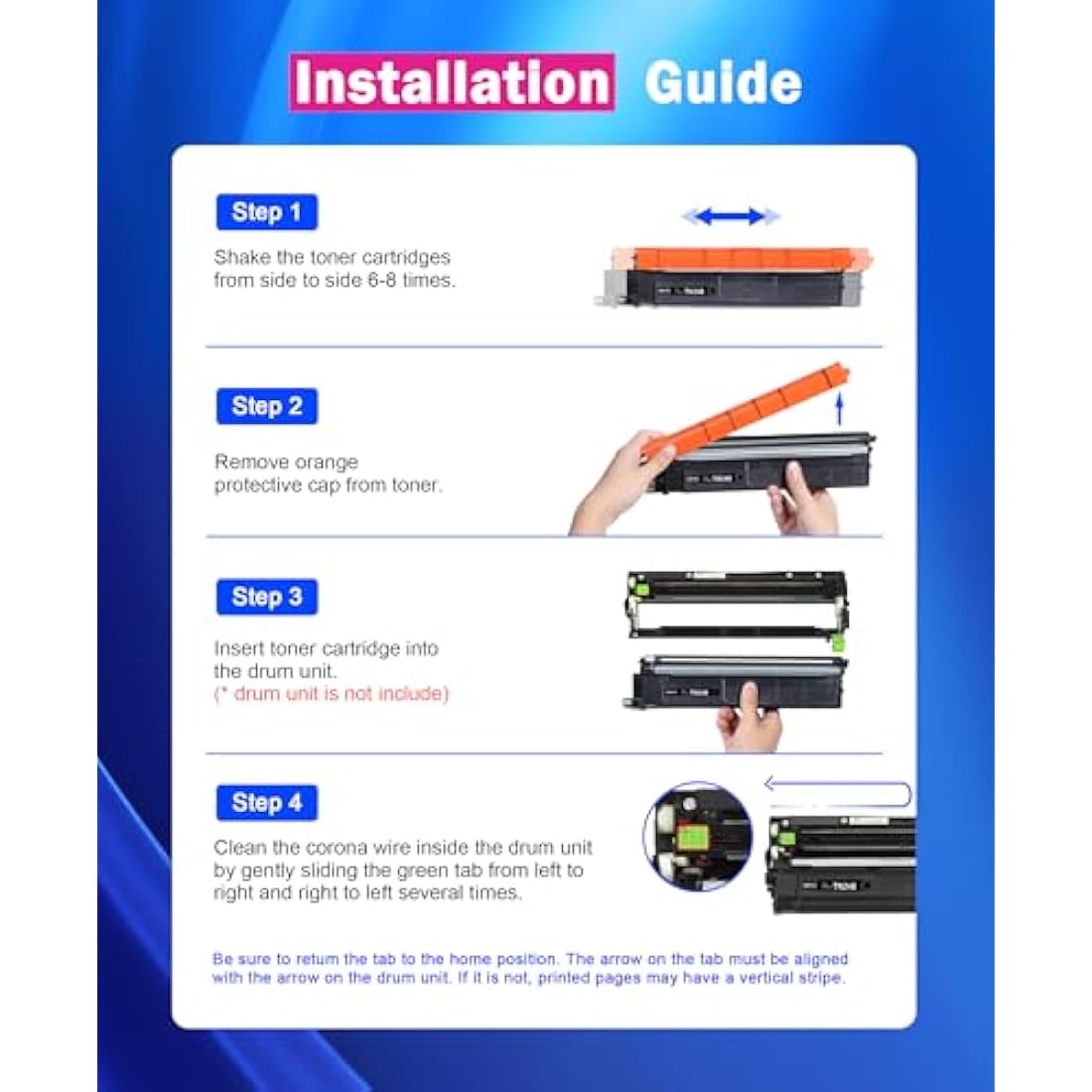 SODFACE TN248XL TN248 Toner Cartridge Compatible for Brother DCP-L3560CDW Toner for Brother MFC-L3740CDWE DCP-L3520CDW HL-L3240CDW HL-L3220CW MFC-L8390CDW DCP-L3555CDW (Black, Magenta, Yellow, Cyan)