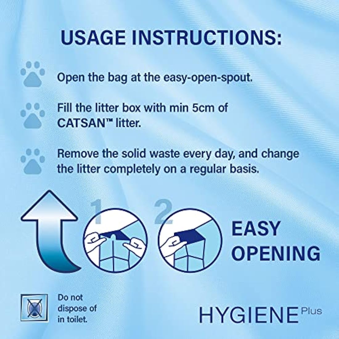 CATSAN - Hygiene Plus Non-Clumping Adult Cat Litter and Kitten Litter - 20L - 100% Natural and Absorbent