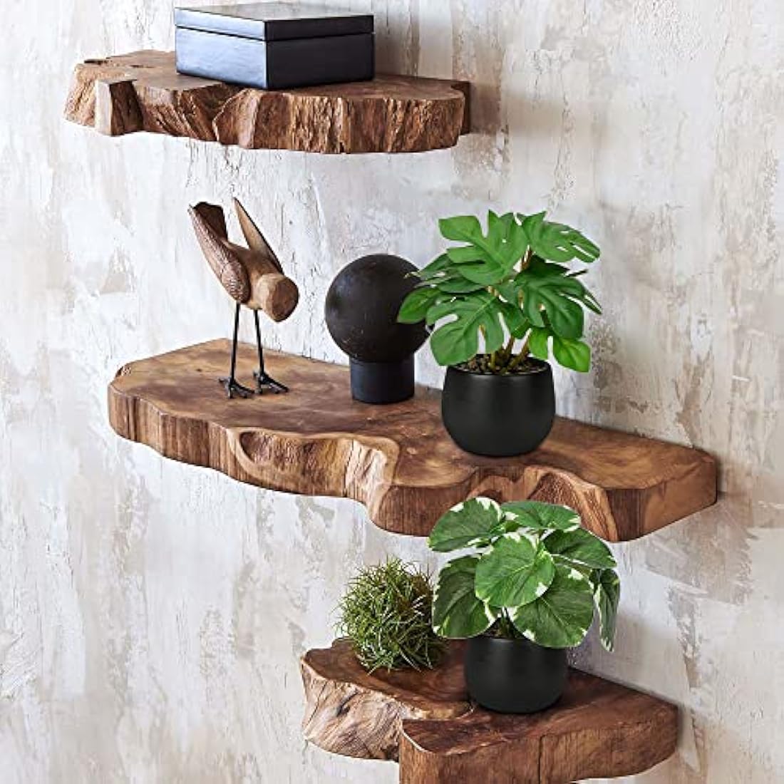 Briful Set of 3 Small Fake Plants in Ceramic Pot, Monstera Faux Potted Plants, Pilea Artificial Plants Scindapsus Aureus Plants Artificial for Home Kitchen Bathroom Decor