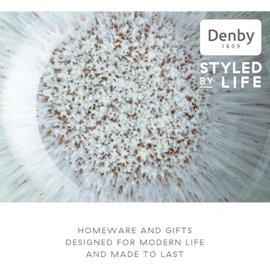 Denby - Halo Speckle Coupe Dinner Set For 4 - 12 Piece Ceramic Tableware - Dishwasher Microwave Safe Stoneware Crockery - Reactive Glaze, Grey - 4 x Dinner Plate, 4 x Medium Plate, 4 x Cereal Bowl