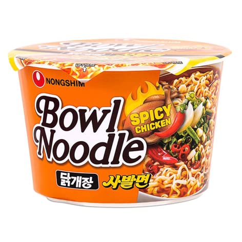 Nongshim Instant Noodles Spicy Chicken Bowl Noodle Soup 100G x 12 BOWLS