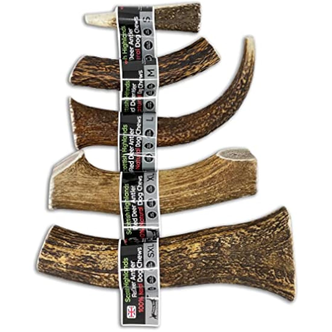 Scottish Deer Antler Dog Chews - Naturally Shed, Long Lasting, 100% Natural… (Deer Antler Chew SXL 350-450g)