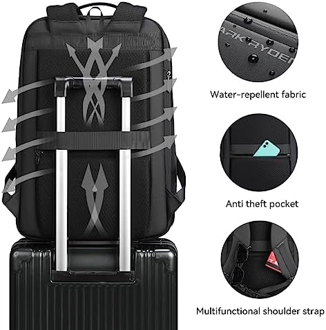 MARK RYDEN 15.6 inch Business Laptop Backpack, Expandable 25L-35L Large Capacity Travel Backpack, Water-resistant Cabin Backpack 45x30x25cm, Work Backpack with USB-C for Men