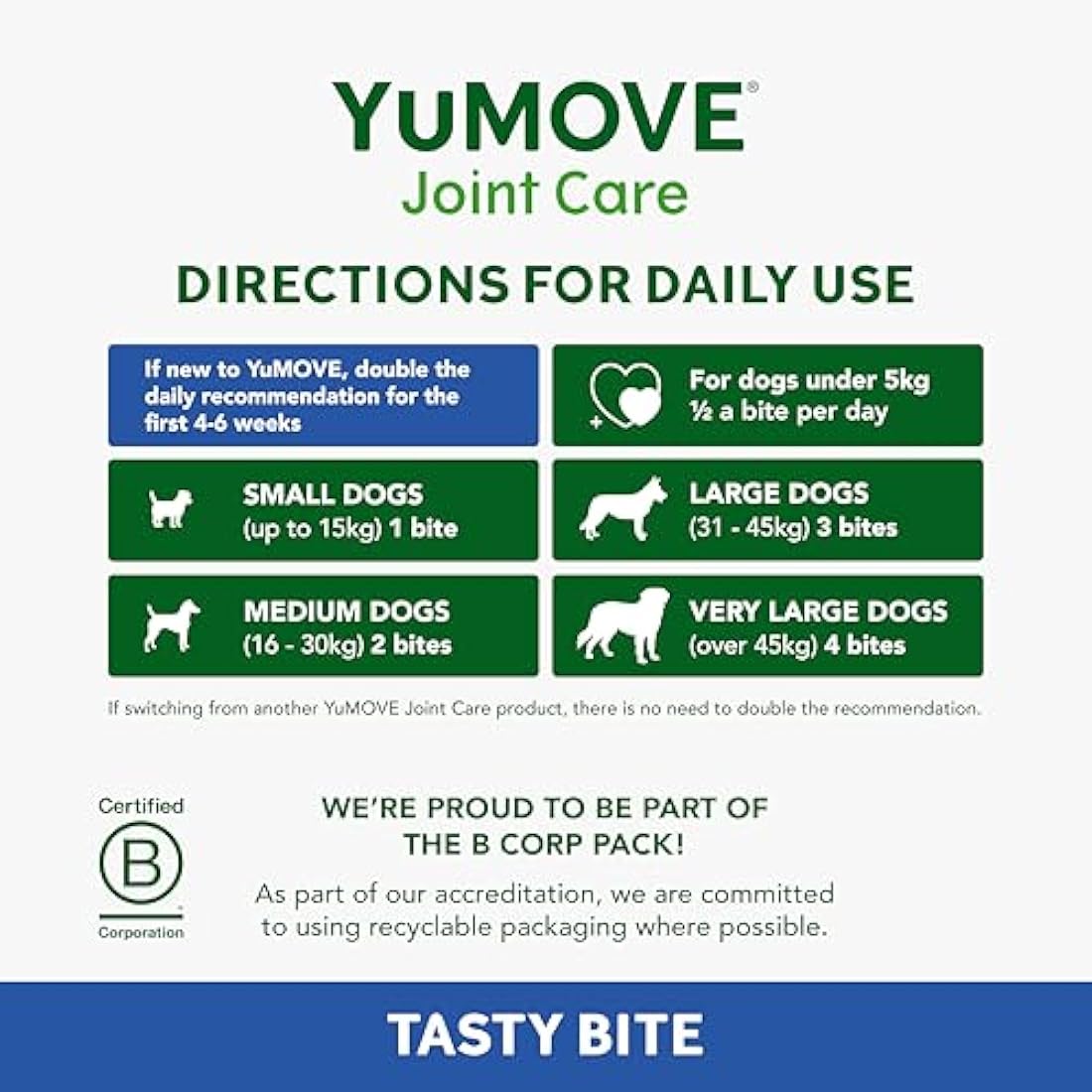 YuMOVE Senior Dog Joint Supplement, Daily Bites for Joint Care, Essential Dog Hip and Joint Aid for Senior Dogs with Glucosamine, Chondroitin, Green Lipped Mussel, Aged 8+, 60 Chews