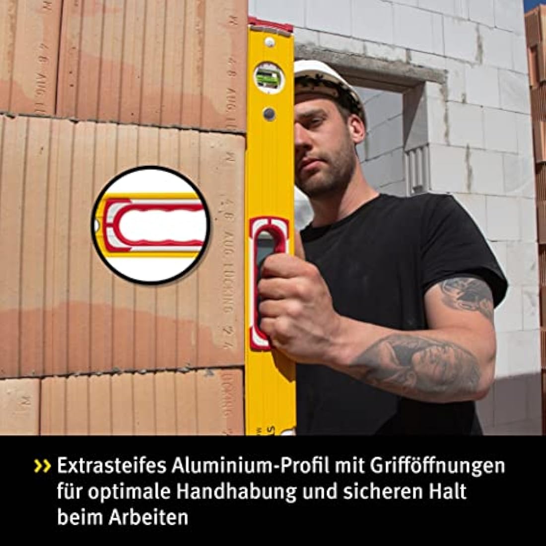 Stabila 196-2-100 Level 3 Vial 100cm/40in 15235, Yellow/Black