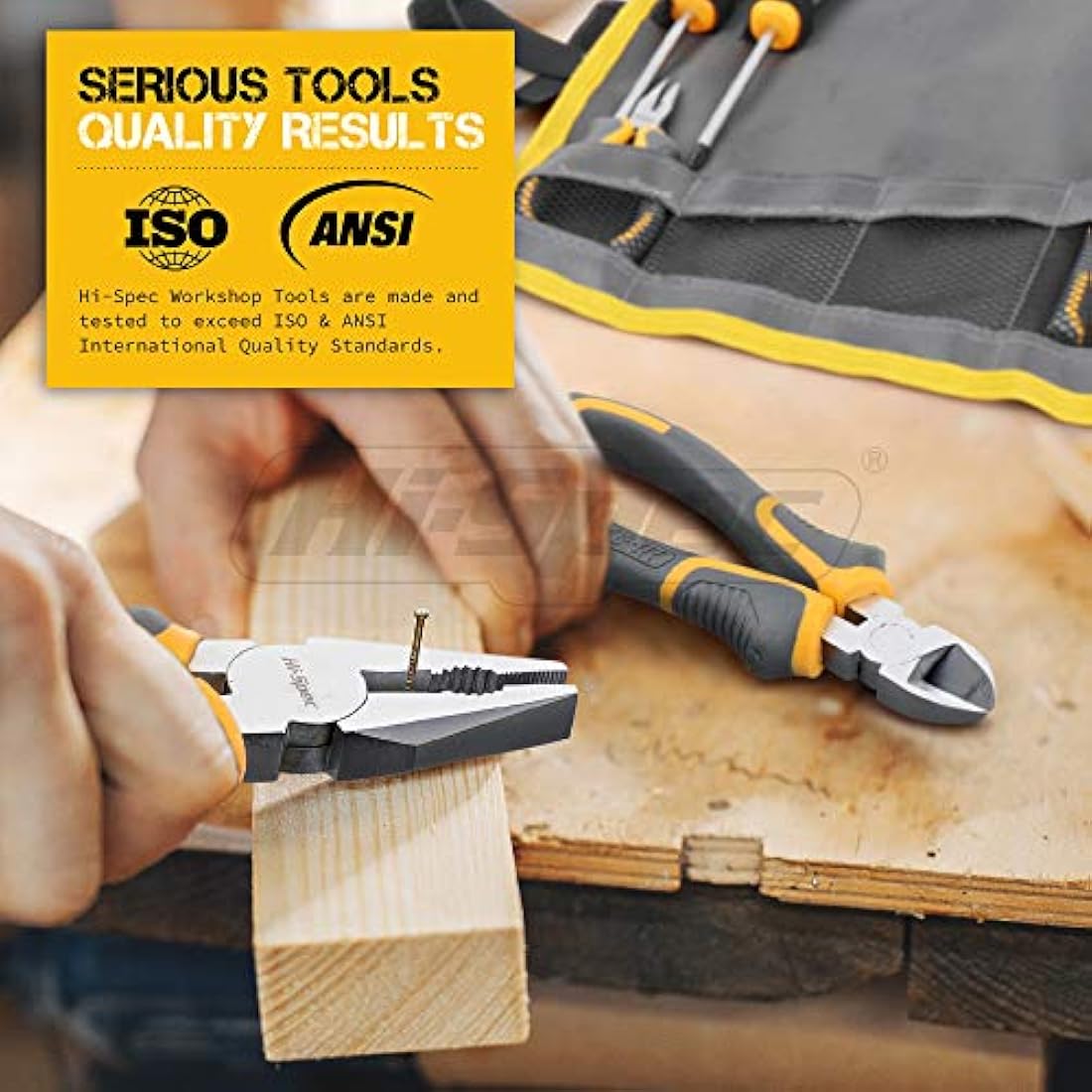 Hi-Spec 7pc Home DIY Repair Tool Kit Set in a Roll Up Toolbag. Compact Household DIY Starter Basic Handyman Tools of Plumber Pliers, Screwdrivers and Adjustable Wrench