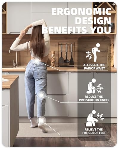 COLOR&GEOMETRY Runner Rug, Woven Carpet Runner, Kitchen Mats Non Slip Washable, Absorbent, Easy To Clean Kitchen Runner, Floor Mat For Hallway,