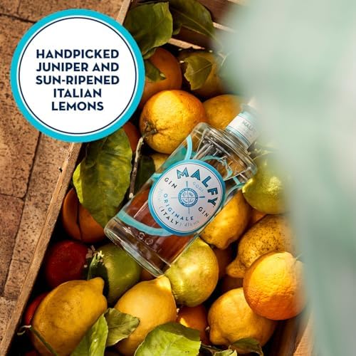 Malfy Original Italian classic Gin, 41 Percent ABV, 70cl, Dry Style, Juniper, Liquorice and Citrus notes, Inspired by the Amalfi Coast