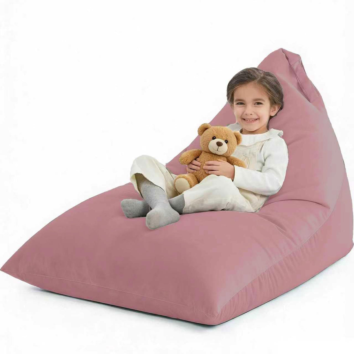 Nobildonna 4ft Bean Bag Chair Cover (No Filler) for Adults, 400L Extra Large Triangular Beanbag Chair Cover