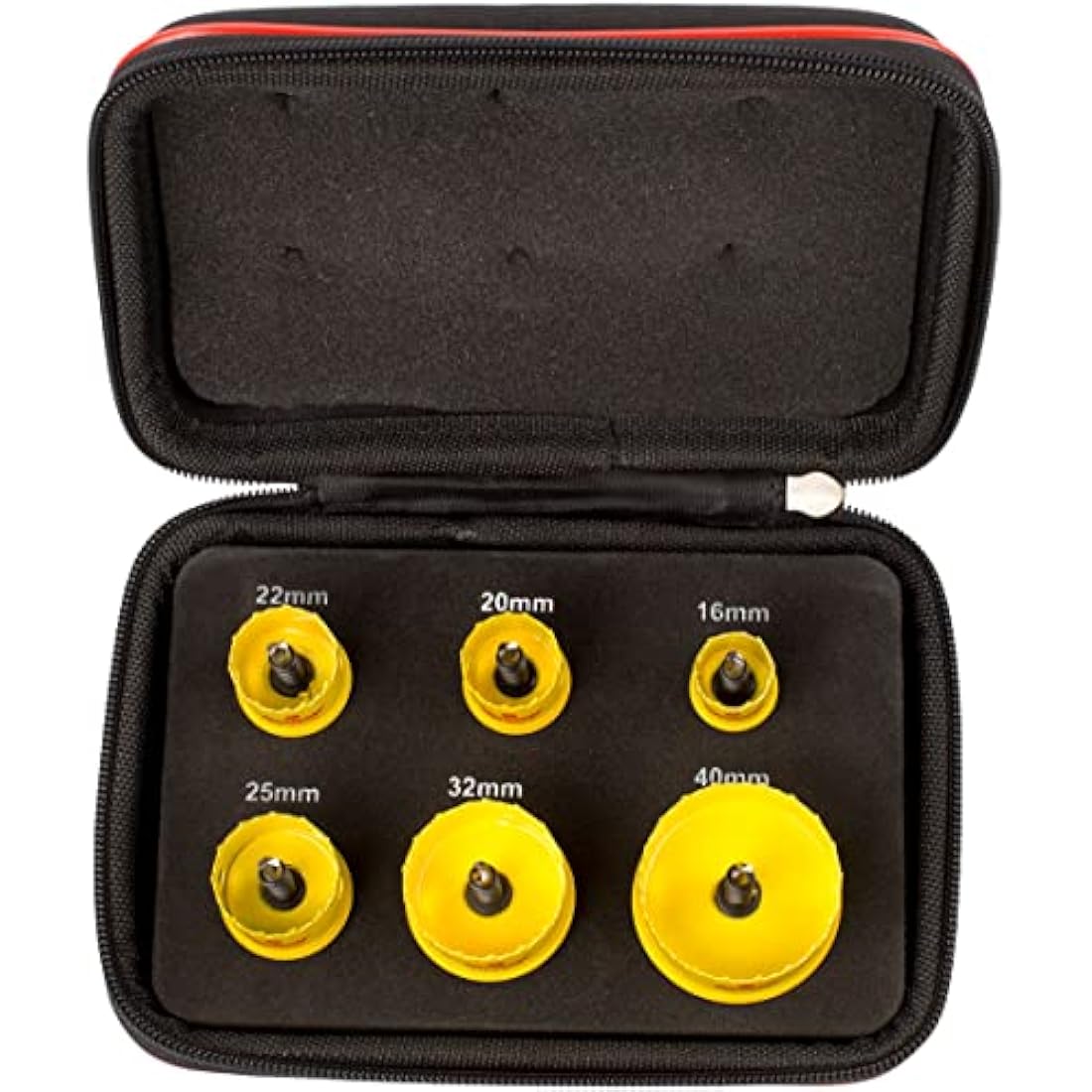 Starrett Bi-Metal Hole Saw Kit - 6 Piece KCS06001 Cordless Smooth Cutting Hole Cutter with Arbor Set - Compatible With Bosch Dewalt Hitachi Festool Milwaukee