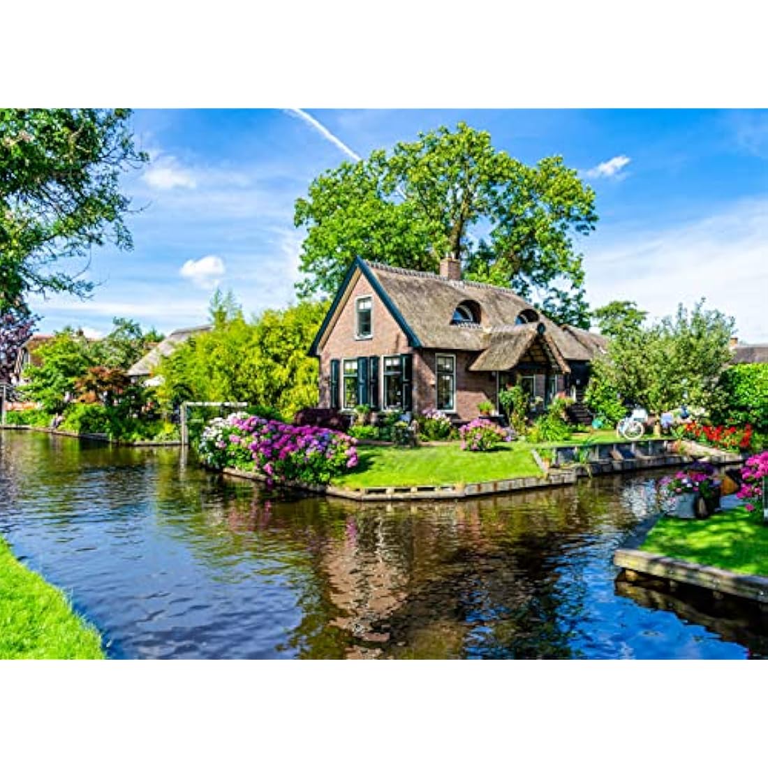 Giethoorn Village Jigsaw Puzzles for Adults 1000 Pieces Venice of the North Jigsaw Puzzles for Adults Gifts