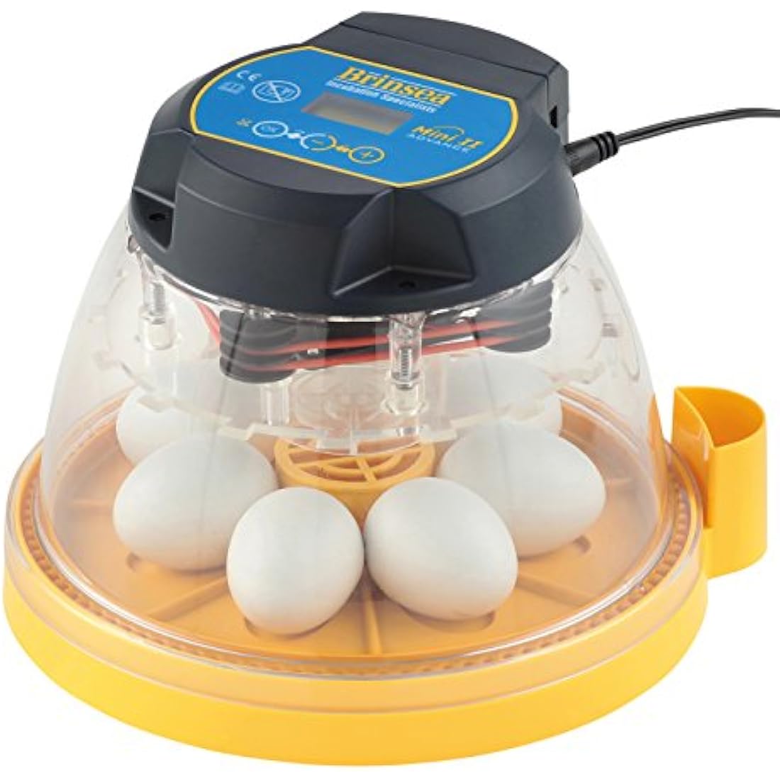 Brinsea Mini II Advance 7 Hen & Duck Egg Incubator -GB Made, Fully Automatic Turning, Fan-assisted Incubator for Eggs -Digital Alarms -3 Yr guarantee