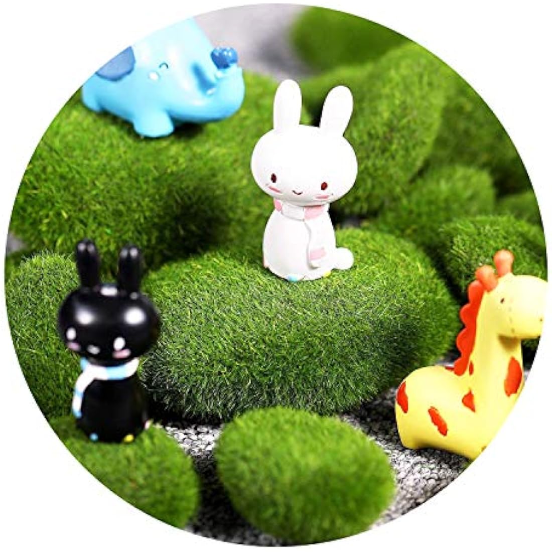 Woohome 30 PCS 3 Size Artificial Moss Rocks Decorative, Green Moss Balls, Fake Moss Decor for Floral Arrangements, Fairy Gardens and Crafting